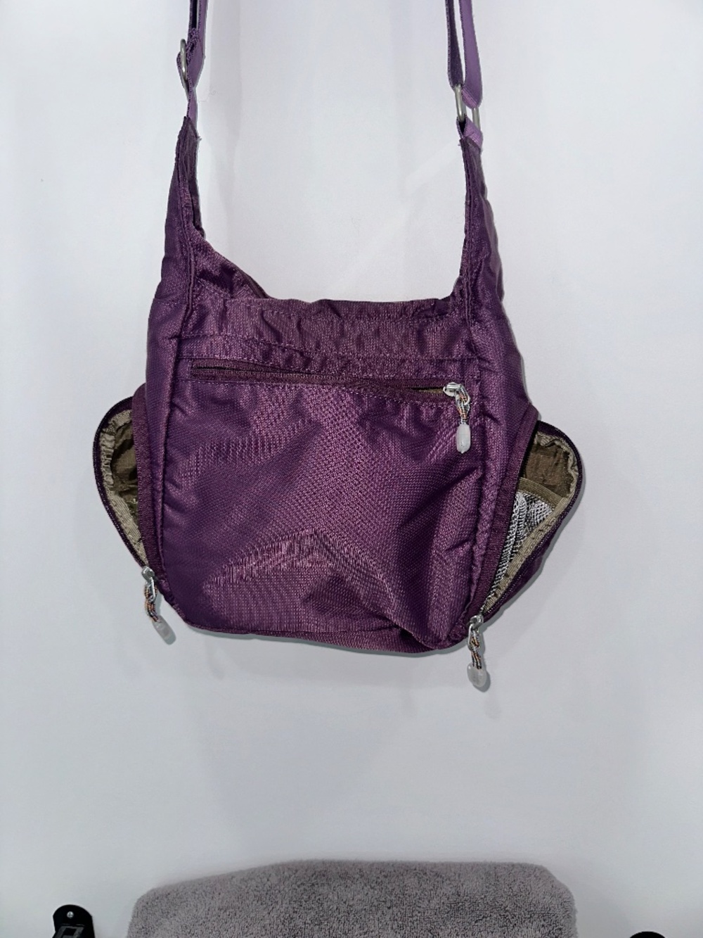 eBags Crossbody/Shoulder Bag in Eggplant Purple - Picture 2 of 8
